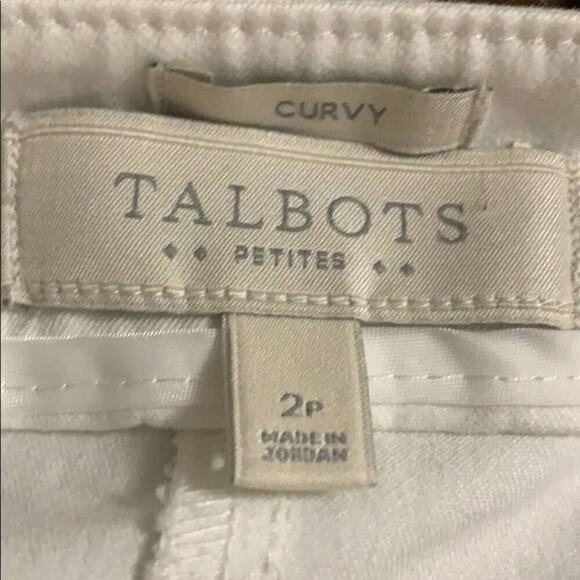 TALBOTS PETITES CURVY WHITE PANTS SIZE 2P - Picture 6 of 8